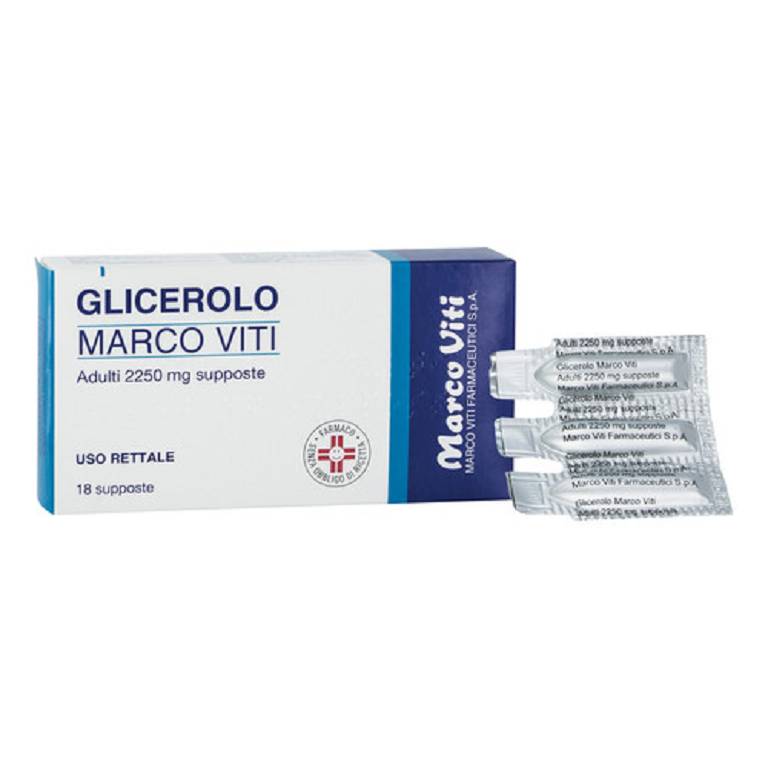 GLICEROLO MV*AD 18SUPP 2250MG GLICEROLO MV*AD 18SUPP 2250MG